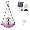 thumbnail image 1 of Rewenti Bloom Outdoor Garden Floating Hanging Solar Bird Feeder Birdbath Fountain Water Feature, 1 of 5