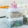 thumbnail image 4 of Kerhouze 17 Qt Storage Bins with Lids & 5 Grid Removable Tray 2 Pack Craft Toy organizer and storage bins for Kids Office, 4 of 8