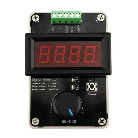 Digital 4-20MA 0-10V Voltage Signal Generator 0-20MA Adjustable Current Transmitter Electronic Measuring Instrument,1 x Signal Generator,Black