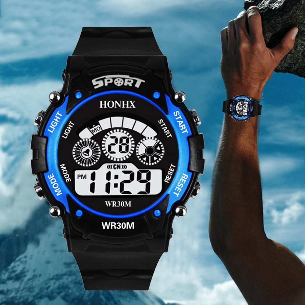 Bluethy Fashion Sport Men Women Backlight Alarm Date Digital Outdoor