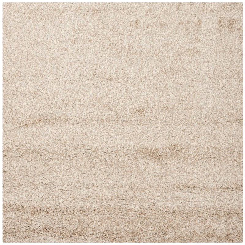 SAFAVIEH Santa Monica Chelsey Solid Shag Runner Rug, Beige, 2'3" x 7'