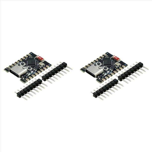 2X Placa de Desarrollo ESP32-C3 ESP32 Mini WiFi Placa de Desarrollo Bluetooth Fácil Expansión y Flexibilidad de Fuente de Alimentación