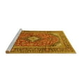 thumbnail image 2 of Ahgly Company Machine Washable Indoor Rectangle Medallion Yellow Traditional Area Rugs, 2' x 4', 2 of 4