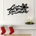 thumbnail image 3 of HELLOYOUNG  "Let It Snow" Iron Wall Sculpture - Artful Snowflake-Themed Metal Sign for Living Room, Front Door & Corridor, Perfect for Christmas, Ideal Housewarming Gift, Festival Decoration, 3 of 6