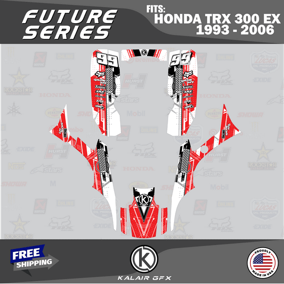 Kalair GFX Graphics Kit for Honda ATV TRX 300EX (1993-2006) Future Series