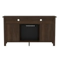 Woven Paths Highboy 2 Door Electric Fireplace TV Stand for TVs up to 65
