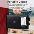 thumbnail image 3 of NOAA Weather AM FM Portable Radio with Best Reception, Transistor Radio, Battery Operated Radios by 3X D Cell Batteries or AC Power for Household & Outdoor, Plug in Wall by PRUNUS, 3 of 8