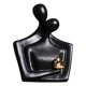 thumbnail image 2 of Figura de pareja abstracta, adorno de pareja, artesanías, pareja apasionada de cerámica nórdica. abrazo negro, 2 of 7