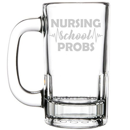 

12oz Beer Mug Stein Glass Nurse Nursing School Problems