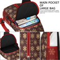 thumbnail image 4 of Sling Backpack,Brown Christmas Snowflake Pattern Crossbody Bag with Water Bottle Holder,Waterproof Sling Bag for Men/Women with Chest Phone Holder for Hiking,Travel, 4 of 6