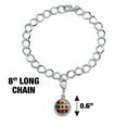 thumbnail image 4 of Vinyl LP Records Rainbow Colored Background Silver Plated Bracelet with Antiqued Charm, 4 of 5