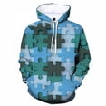thumbnail image 2 of Sudadera con capucha con estampado 3D de rompecabezas colorido para hombre, sudadera con patrón de personalidad, moda de otoño, jersey de calle fresco, manga larga suelta, 2 of 4