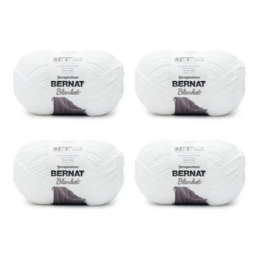 Bernat® Blanket™ #6 Super Bulky Polyester Yarn, White 10.5oz/300g, 220 Yards (4 Pack)