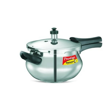 Prestige PRDAH3.3 Deluxe Plus 3.3-Liter New Flat Base Aluminum Pressure Handi for Gas and Induction Stove, Small,