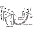 thumbnail image 2 of Texas Security Bolt, Steel, Chrome, 2 of 2