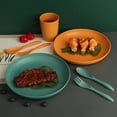 thumbnail image 4 of Danhjin Bowl Stacks Straw Household Plastic Dinner Round Rice Bowl Cup Spoon Fork Cutlery Gift 20 Pcs Set Kitchen Gadgets, 4 of 7