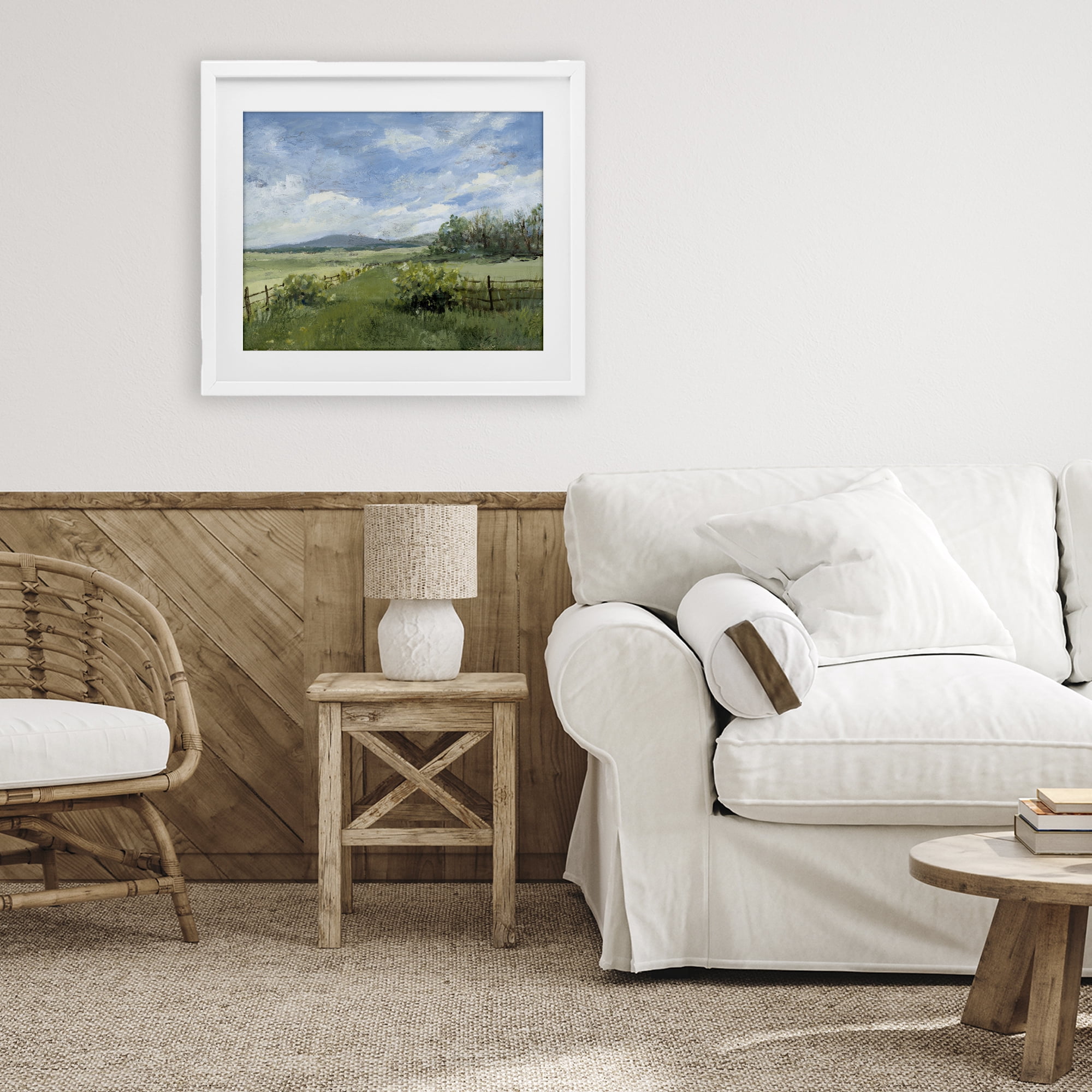 Stupell Industries Thank You Nature Landscape White Framed Print Under Glass, design by Lanie Loreth