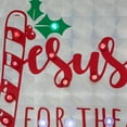 thumbnail image 5 of Northlight 43" LED Lighted Holographic Jesus is the Reason Outdoor Christmas Sign, 5 of 8