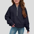 thumbnail image 5 of Zshosam Girls Fashion Sweatshirt Kids Boys Girls Crewneck Sweatshirts Toddler Baby Sweatshirt Soft Long Sleeve Active Pullover Tshirts,Navy 5-6 Years, 5 of 7