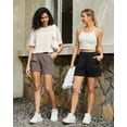 thumbnail image 6 of G4Free Shorts for Women Dressy Casual High Waisted Lounge Summer Pleated Shorts with Pockets, 6 of 8