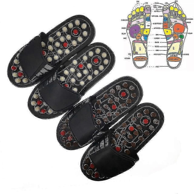 Zapatillas de masaje para pies, reflexología podal, acupuntura, terapia de masaje, zapatos para caminar sobre piedra, acupuntura, adoquines, masajeador, sandalia