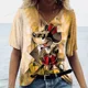thumbnail image 5 of Camisetas estéticas con cuello en V para mujer, camisetas con estampado gráfico de Mickey Mouse de Disney, camisetas de manga corta Harajuku Y2k, ropa femenina, 5 of 5