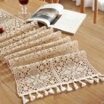 thumbnail image 4 of YAOMOBB Chemin de Table Style Bohème avec Pompons Design Creux pour Décoration Rustique de Ferme, 4 of 6