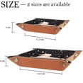 thumbnail image 4 of Women Girls Leather Square Dish Trinket Plate Jewelry Tray, Stars Unicorn Space Pattern Mothers Day Birthday Gift, 4 of 6