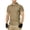 Khaki, variant on Men’s Short Sleeve Button Down Shirt Slim Fit Wicking Performance Workwear Casual Athletic