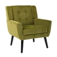 thumbnail image 3 of UWR-Nite Accent Chair, Upholstered Button Tufted Armchair, Velvet Sofa Chairs for Bedroom, Living Room, Mid Century Modern Comfy Reading Chair, 3 of 6