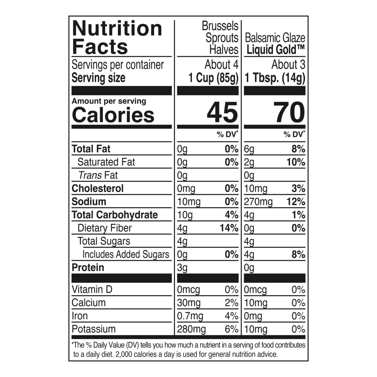 Kinder's Balsamic Glaze Brussels Sprouts, 13.5 oz (Frozen)