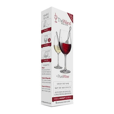 Purewine 6003171 The Wand Polypropylene Wine Filter, Silver