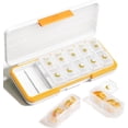 thumbnail image 1 of AM PM Pill Organizer Times A Day Day Pill Box Weekly Pill Organizer Travel with Separate Container Portable Daily Medicine Planner Dispenser Case for Vitamin Fish Oils Supplements, 1 of 9