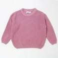 thumbnail image 6 of Scyoekwg Toddler Infants Baby Boys Girls Sweatshirt Fall Fashion Long Sleeve Crewneck Sweatshirts Casual Comfy Solid Color Pullover Tops (Hot Pink,6 Years), 6 of 8