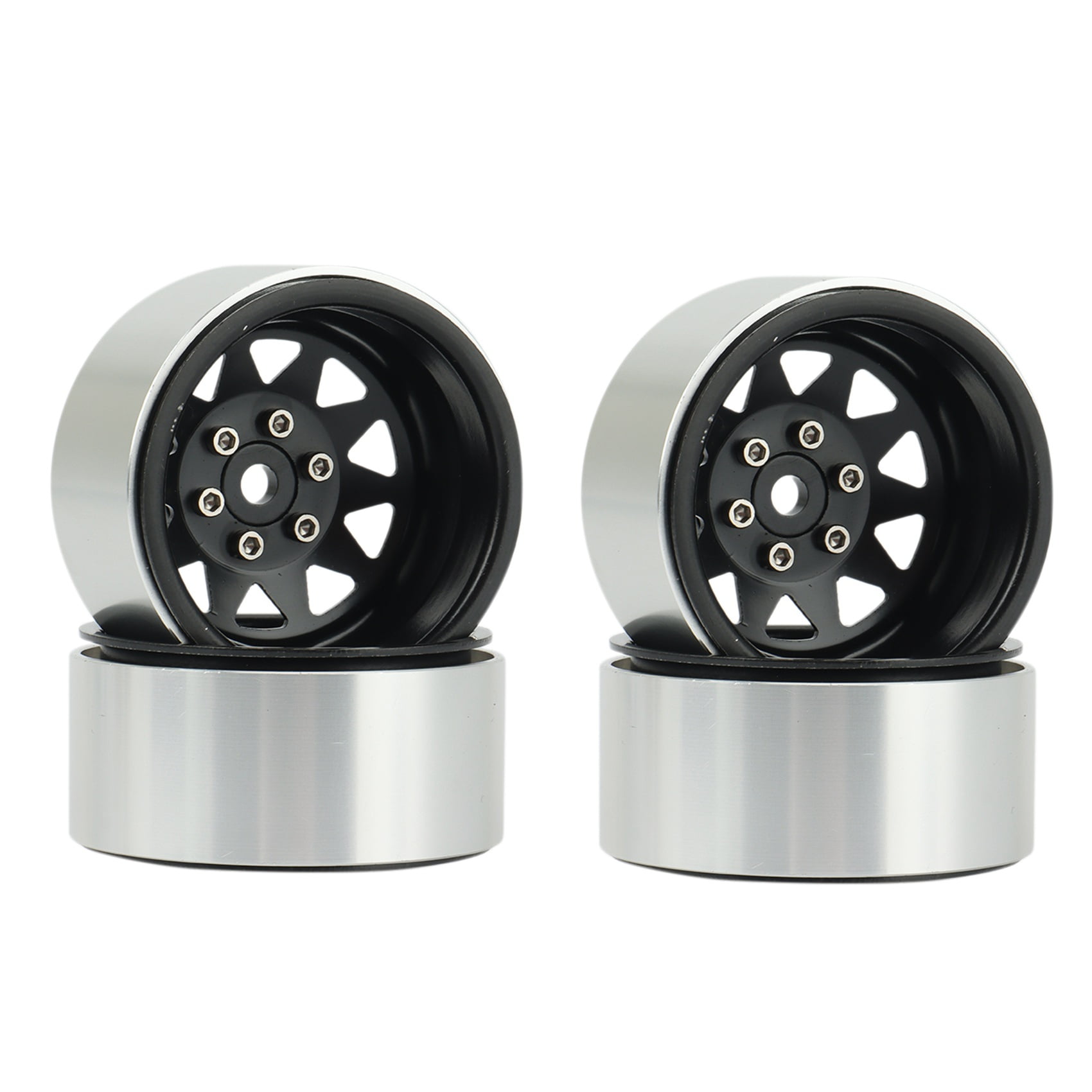 4x 1.9" Metal Beadlock Wheel Rims Felgen Für Axial SCX10 D90 1/10 RC Crawler 