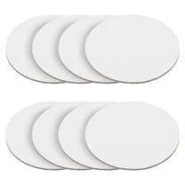 CTIRCHIU Artist Canvas Boards White Round 8Pcs for Oil Acrylic Tempera Art