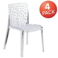 thumbnail image 6 of BizChair 4 Pk. Transparent Stacking Side Chair with Artistic Pattern Design, 6 of 12