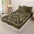 thumbnail image 2 of Homewish Antique Damask Skull Zipper Twin Comforter Sets with Fitted Sheet and 2 Pillowcases for Kids, Taupe Classic Floral Gothic Zipper Bedding Set, Black Reversible, 4 Pieces, 2 of 6
