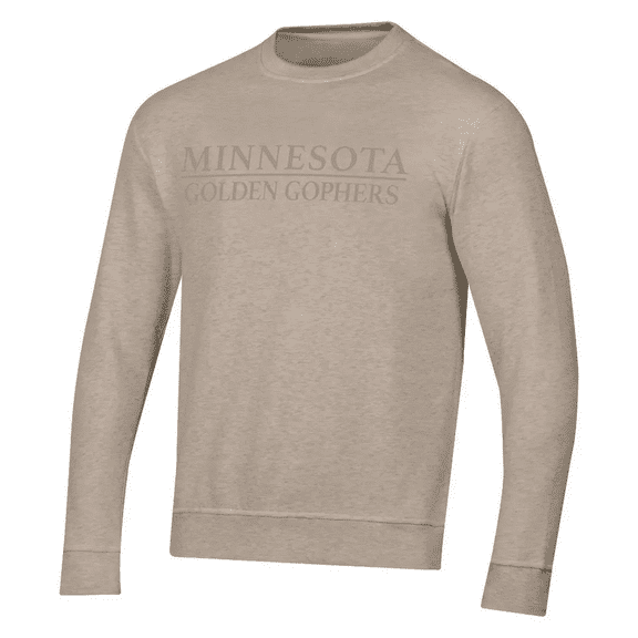NCAA Minnesota Golden Gophers Men's Tonal Sand Crew Fleece Sweatshirt, Small