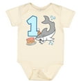 thumbnail image 3 of Inktastic 1st Birthday Shark with Cake Boys or Girls Baby Bodysuit, 3 of 5