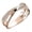 rose gold, variant on X Shape Trendy Cubic Zircon Ring Two Tone Women Rings Cross Ring Fashion Jewelry-multicolor-9