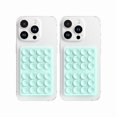 thumbnail image 1 of wonima02 2 Pack Silicone Suction Phone Case Adhesive Mount, Silicone Sticky Holder for iPhone and Android, Hands-Free Grip for Selfies & TikTok, Gift for Women (Light Green), 1 of 1