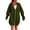 AG07_Army Green, variant on Women's Zip Up Hoodies Oversized Solid Color Long Tunic Sweatshirts Casual Fall Jacket Coat with Pockets Mint Green L