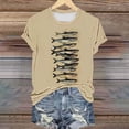thumbnail image 4 of Yuwull Womens Tops Tops For Women Trendy Women'S New Short-Sleeved Round Neck Pullover Horse Casual Printed Top T-Shirt Cute Tops For Women On Clearance5L, 4 of 5