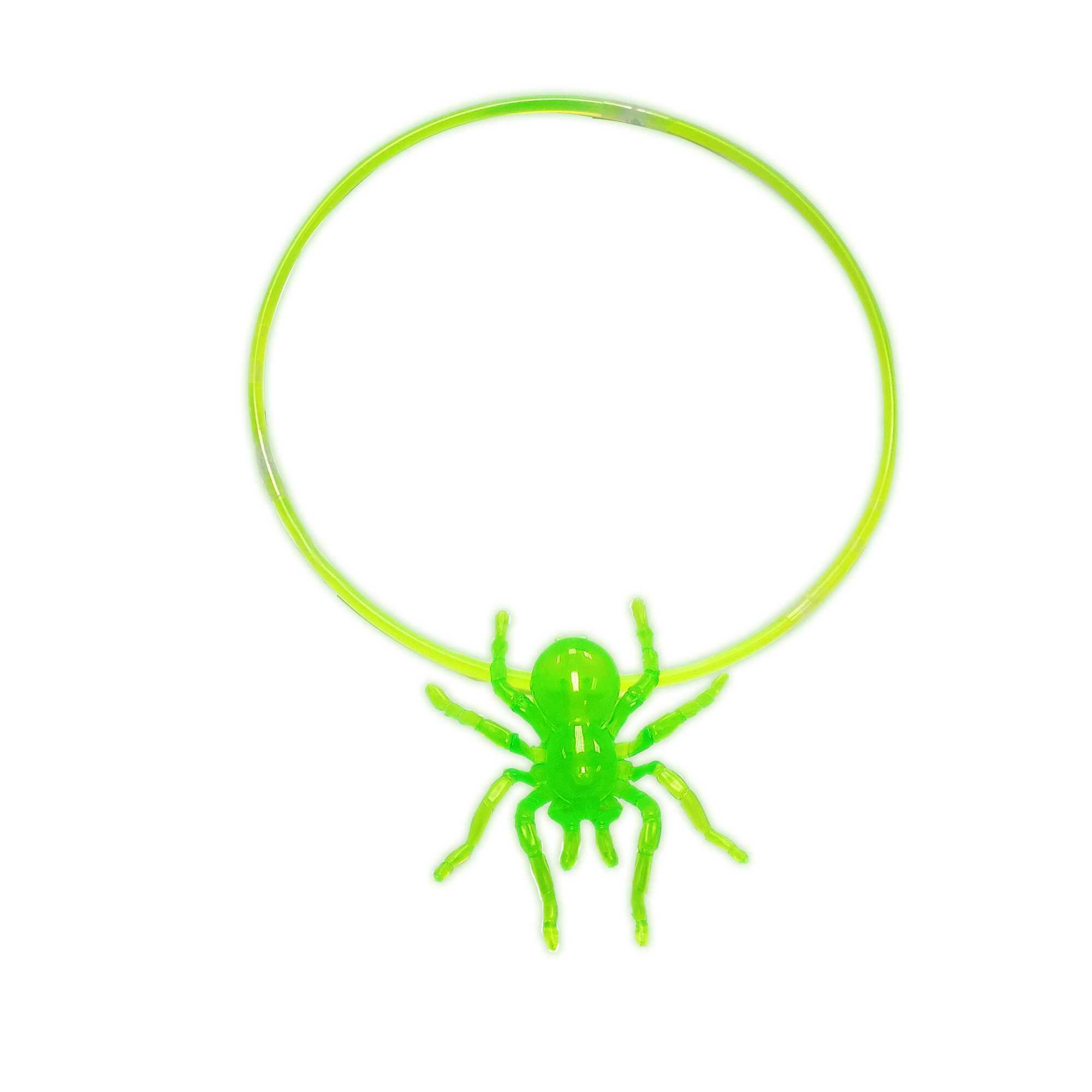 Vendor Labelling Halloween 1ct Green Glow Spider Necklace, Unisex - Childs and Adults - image 4 of 7
