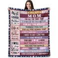 thumbnail image 1 of LHSHID Mom Gifts from Daughter Son Mom Birthday Gifts Best Gift for Mom Mom Gift for Mothers Day Christmas Mom Mother Blanket Gift 40"x50", 1 of 6