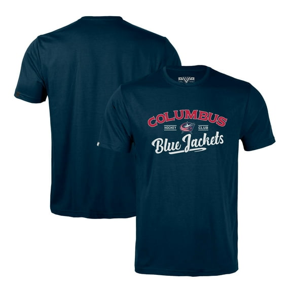 Men's Levelwear Navy Columbus Blue Jackets Richmond Ice Wall T-Shirt