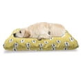 thumbnail image 1 of Animal Art Pet Bed, Cartoon Pattern Illustration of Sheep in Repetitive Pattern Art Print, Resistant Pad for Dogs and Cats Cushion with Removable Cover, 24" x 39", Mustard White Grey, by Ambesonne, 1 of 4
