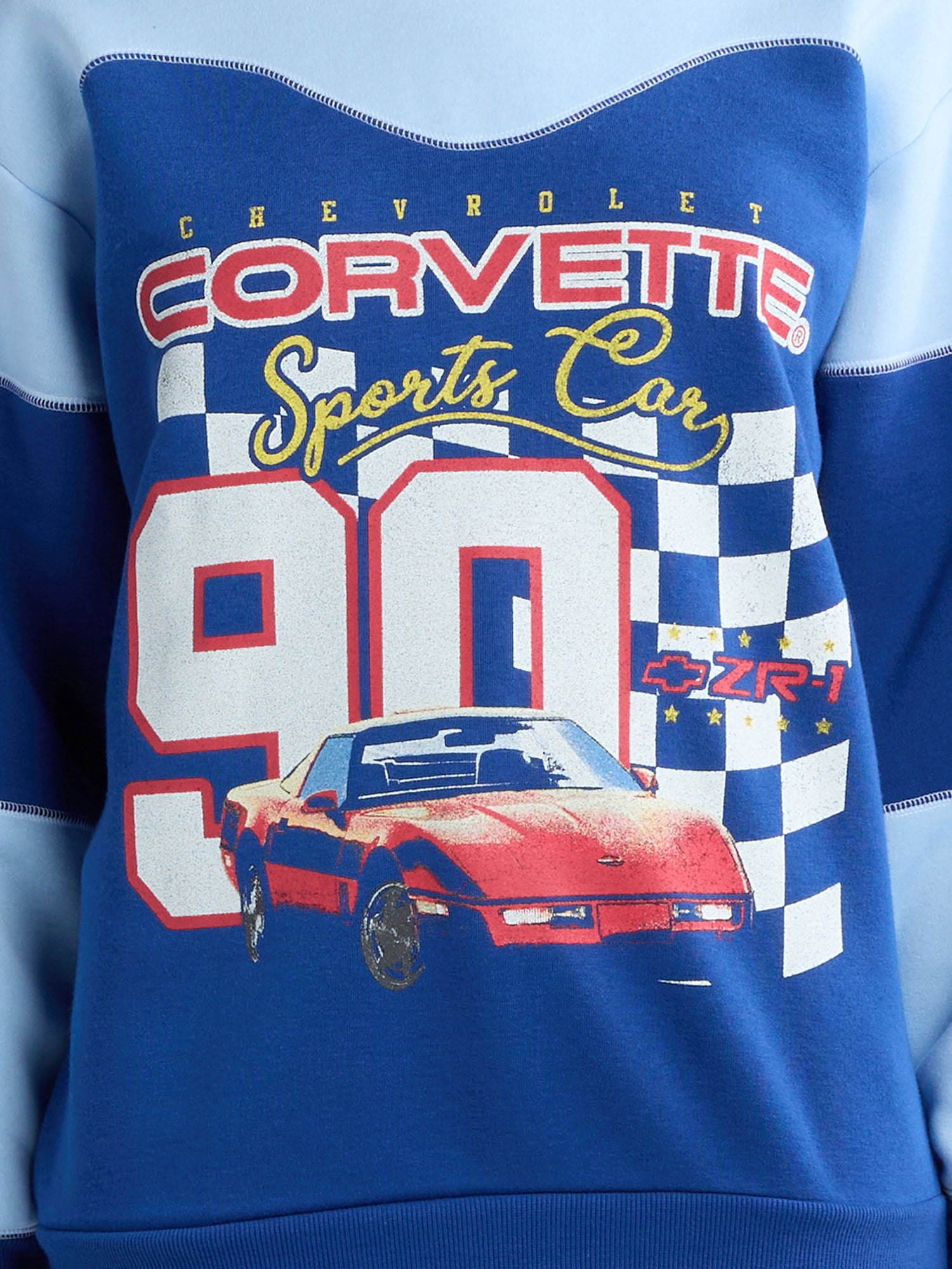 Chevrolet Corvette Women’s Colorblocked Graphic Sweatshirt, Sizes XXS-XXL
