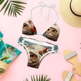 thumbnail image 6 of Retro Cat Women's Swimsuit Bikini Set with Detachable Sponge, Adjustable Strap, Two-Pack - Ideal for Beach, Pool, Swim Parties, 6 of 6